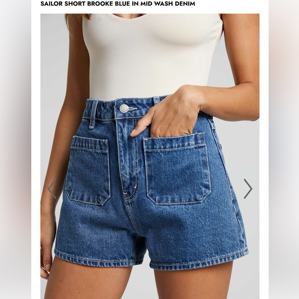 NWT Rollas Dusters sailor short in Brooke blue